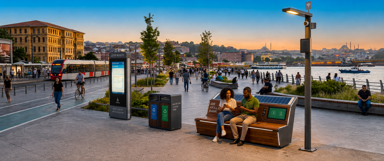 Akıllı Kent Mobilyaları Kamusal Alanları Dönüştürüyor